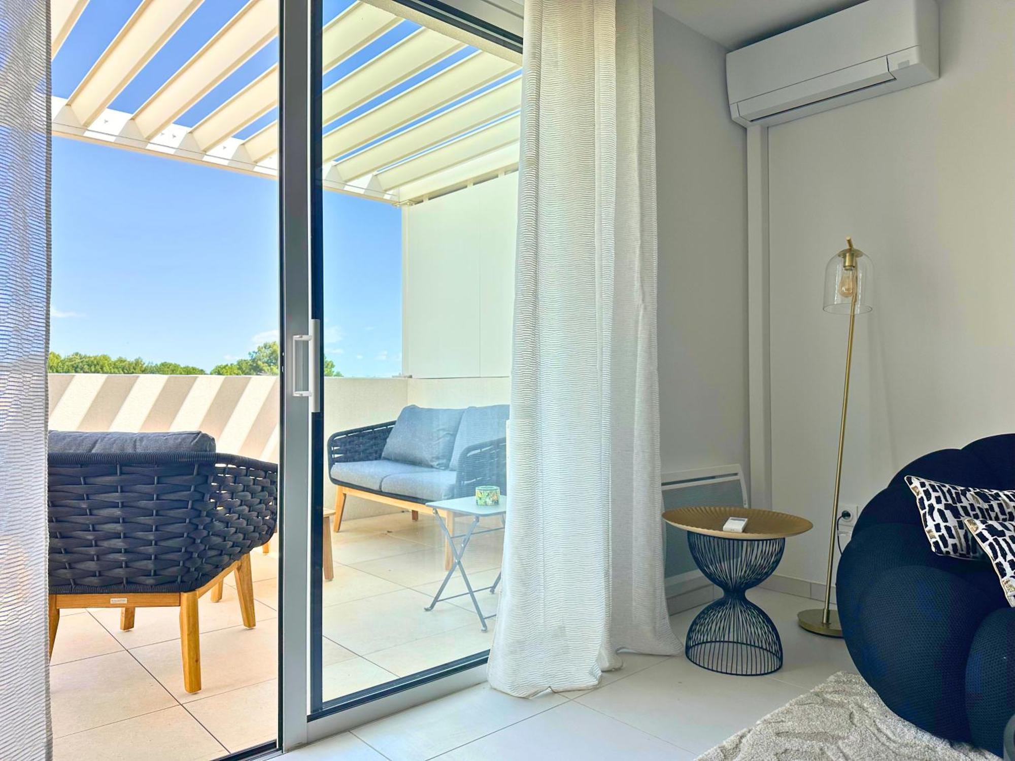 Le Square D'Evan - Appartement De Standing - Grande Terrasse Exterieure - Climatisation Saint-Aunes Bagian luar foto